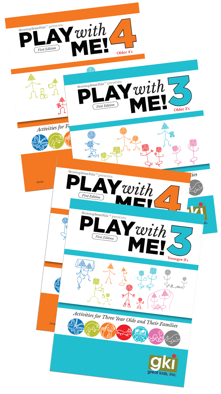 Parent child activity manual covers and handouts for three and four-year olds and their families